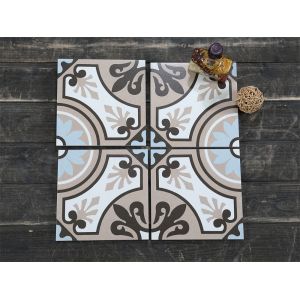 Beige and Blue Antibacterial Ceramic Rustic Tile 200x200mm