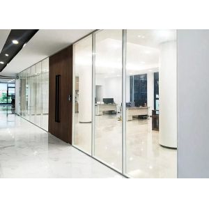 Quality 79mm Aluminum Tempered Single Or Double Glass Hard 3mm Profile Clear Frame Glass Partitions for sale