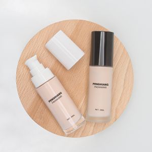 ODM 30ml Glass Empty Liquid Foundation Bottles With Pump Face Care Moisturizer