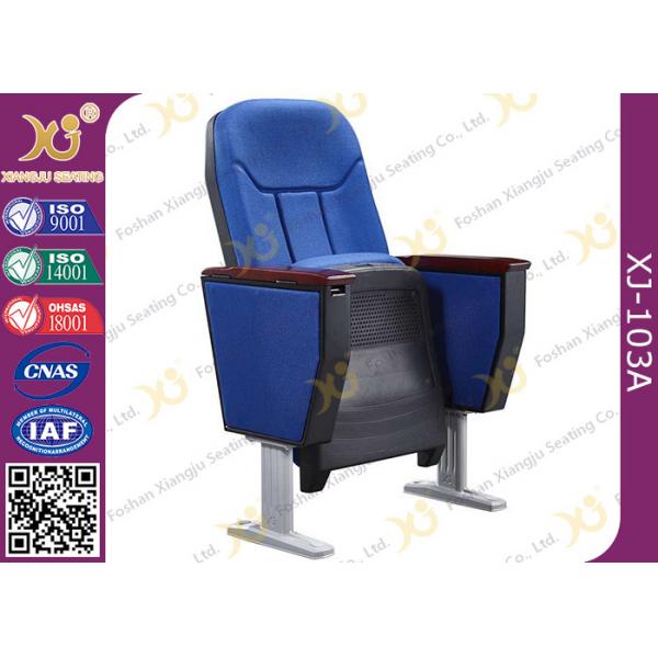 Back Fixed Type Writing Table Lecture Theatre Seating With Manipulate Tender Design Aluminum Alloy Legs