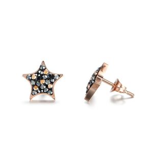 China RainSo Fashion Stainless Steel Rose Gold Star Shape Stud Earrings on sale