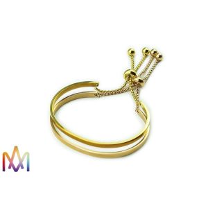11g Adjustable 304 Stainless Steel Open Cuff Bangle