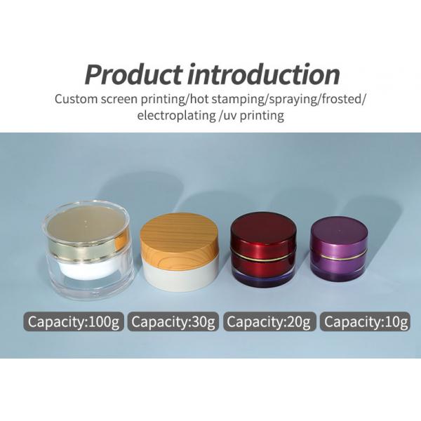 Round Shape Eye Cream Bottle for Cosmetic Packaging from Acrylic Plastic