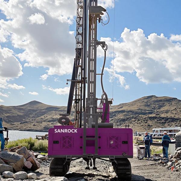 Diesel Solar Pile Driving Machine Highway Guardrail Pile Driving Rig Screw Pile Driver