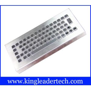 Brushed Stainless Steel Industrial Desktop Keyboard , IP65 Metal Keyboard