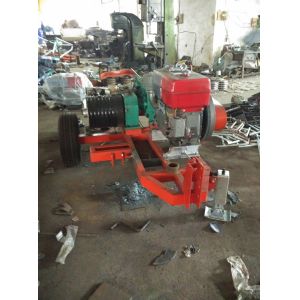 Construction Tools Cable Winch Puller Gasoline Engine , Diesel Engine