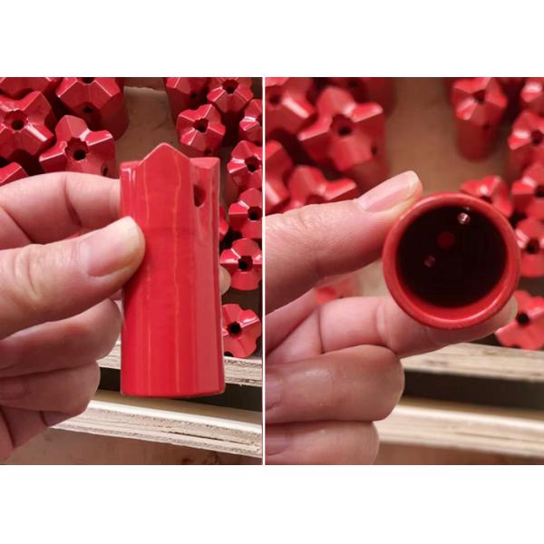 Tapered Rock Drilling Tools 4° Cross- Type Drill Bit For Drifting / Tunneling