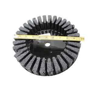 Quality 10 Inch OD Glued Abrasive Nylox Disc Brush Rectangular Filament for sale