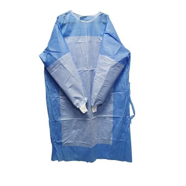 Buy Apron Style Neck Design Hospital Disposable Gown With 16-60gsm Density at wholesale prices