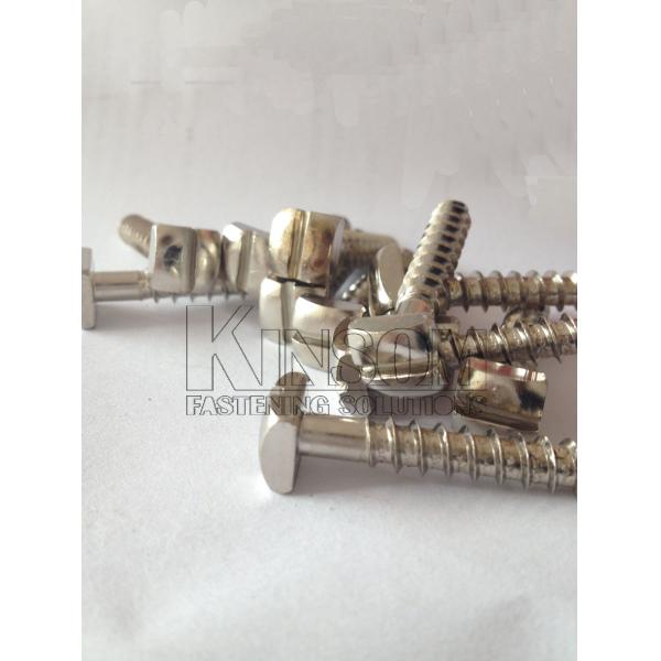 Buy Square slotted head self-tapping screws nickel finish with class 8.8 10B21 at wholesale prices