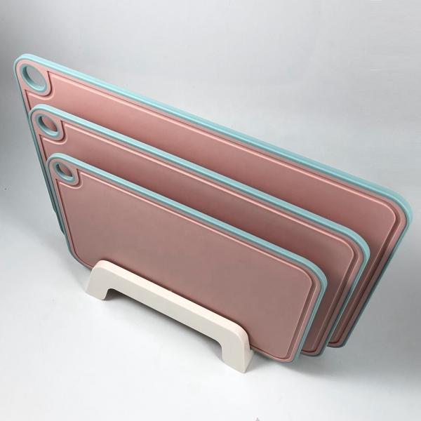 Plastic Cutting Boards with Deep Juice Grooves Lava Orange Durable and Dishwasher Safe