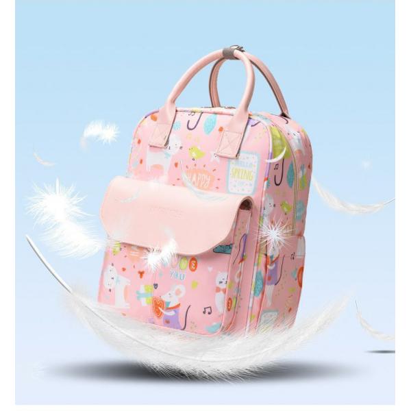 Animal Prints Polyester Rucksack Changing Travel Diaper Bags 27*15*42cm