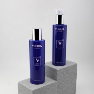 China Shampoo 200ml Blue Plastic Packaging Bottles With Pump on sale