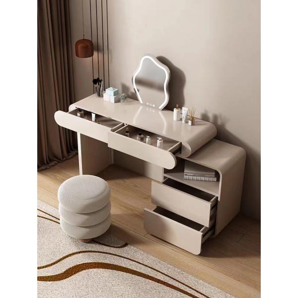 Creative Apricot Hotel Dressing Table Set With Drawers Solid Wood