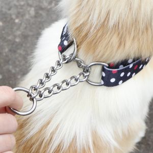 Polyester Personalized Pet Collars Adjustable Buckle Chain Pet Dog Collar