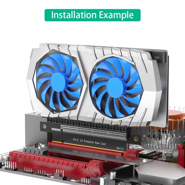 PCI-E Express 5.0 16X Male To Female Extender Riser Card Adapter Pcie 5.0 16x 180 Degree Height Increasing Card