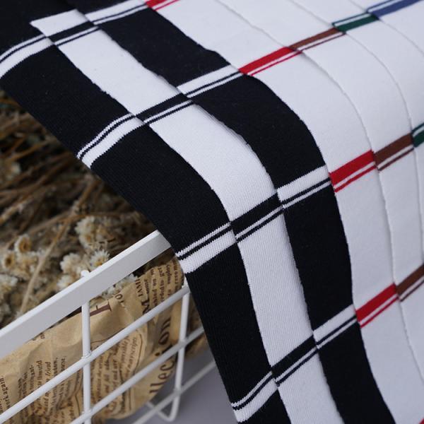 Durable Yarn Pure Cotton And Breathable Absorbent Striped Material Fabric For Sportswear