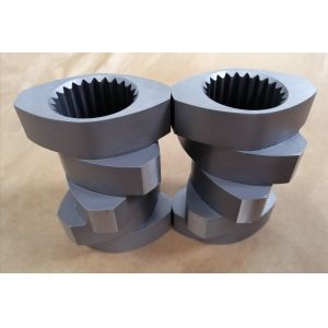 Durable Double Screw Extruder Standard Involute Spline Screw Elements Kneading