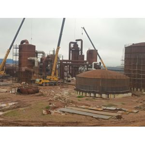 China 50-500 Tons Per Day Capacity Sulfuric Acid Plant with Regular Catalyst Cleaning and Oleum By-Product on sale