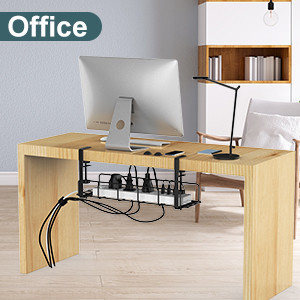 Home Office Desk Mount Cable Management Tray Non-folding Rack Storage Holders
