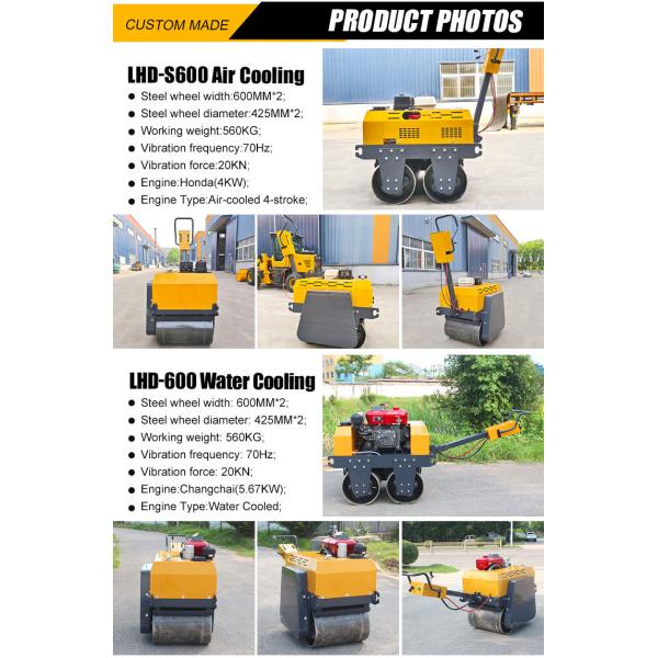 New Small Vibratory Road Roller Gasoline Engine Mini Asphalt Double Drum Road Roller for Sale