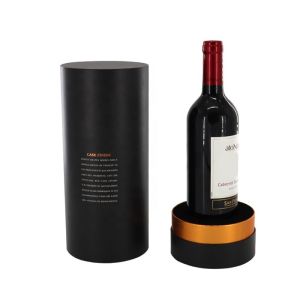 Matt Black Cardboard Wine Tube Multiusage Luxury Rigid ODM Available