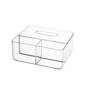 OEM PET Transparent Tissue Box Desktop Acrylic Kleenex Box