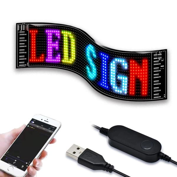 Buy Flexible USB LED Car Sign App Control Custom Text Pattern Animation Programmable LED Display for Store Car Bar Hotel at wholesale prices