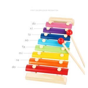 Baby Unisex Kids Wooden Xylophone Toy Music Instrument Non Toxic