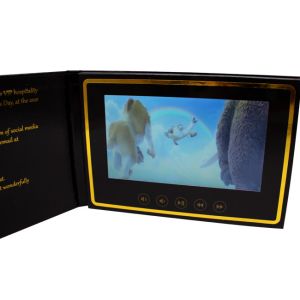 7 Inch HD Screen Digital Lcd Brochure Display With Printing For Invitation Video
