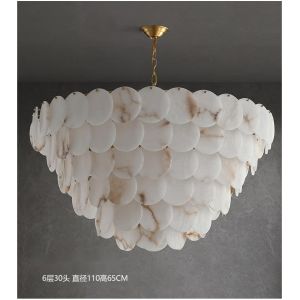 China Nordic Decoration Luxury Marble Home Hanging Alabaster Modern Brass Light Luxury Chandeliers on sale