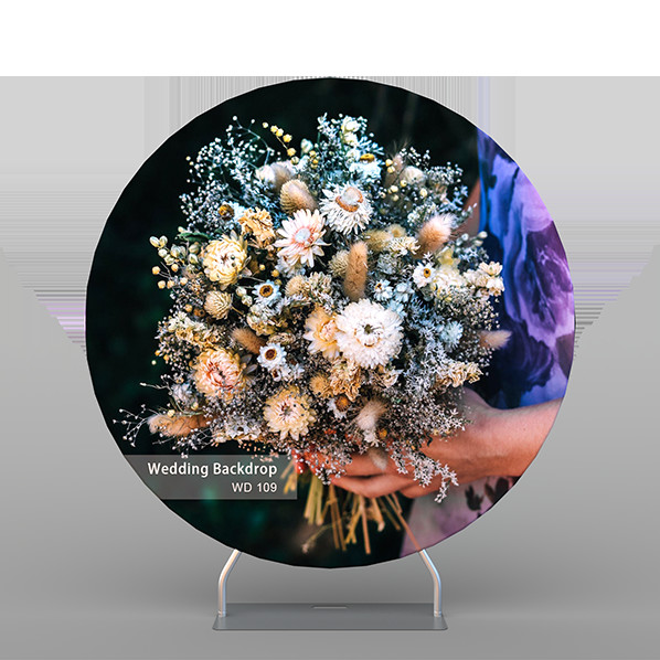 Buy Elastic Flower Personalized Wedding Backdrops Western Theme Party Wall 7ft at wholesale prices