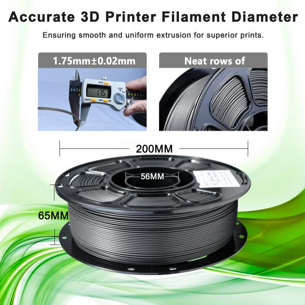 Matte Black PLA Filament 1.75mm For 3d Printing Filament