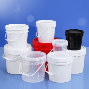 2L Clear Plastic Bucket for Customized Logo Yogurt Liquid Packaging and Seal Lid