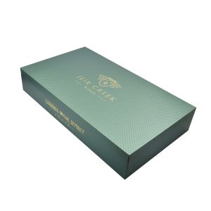 Green Customizable 6 Bottles Cardboard Wine Gift Box Matte Lamination
