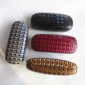 Quality Fashionable glasses cases with checked design leather for sale
