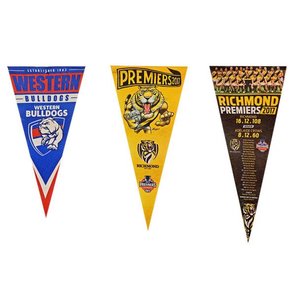 Single Double Sided Polyester Felt Pennant Flag CMYK Print