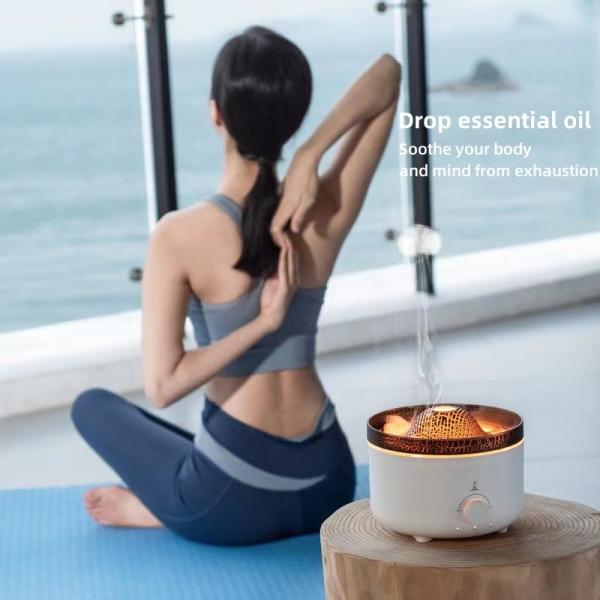 Buy Serene Sleep Fire Flame Humidifier With 7-Color LED Light For Aromatherapy And Stress Relief at wholesale prices