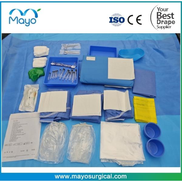 Buy Sterile Angiography Drape Pack Nonwoven Blue 3-Year Shelf Life at wholesale prices