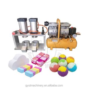 China Salt Powder Raw Material Bath Salt Ball Pressing Machine with Pneumatic Press on sale