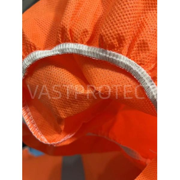 Type5&6 Industrial PPE Orange SMS Disposable Coveralls with Refelctive Tape