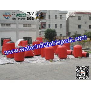 Magical Inflatable Paintball Bunkers , PVC Tarpaulin Laser Tag Bunkers