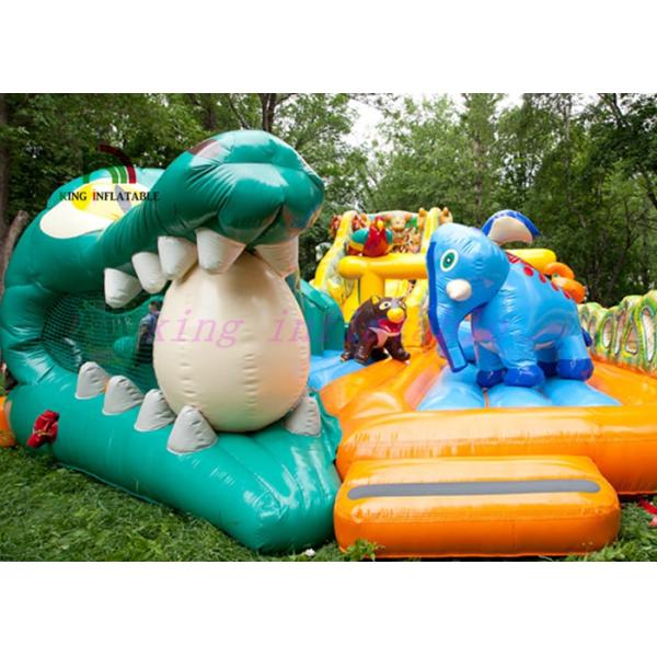 Wild Color Multipurpose Blow Up Park / Jungle Theme PVC Combo Amusement Park