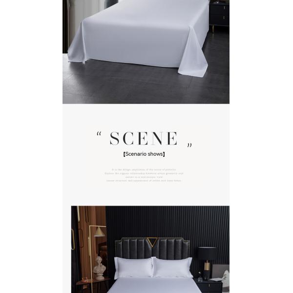 80 Fabric Count Cotton Hotel Bed Sheet Set for Customized Bedsheets in White Color
