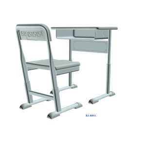 K11 Modern Single Student Table And Chair Set With Groove HDPE Material