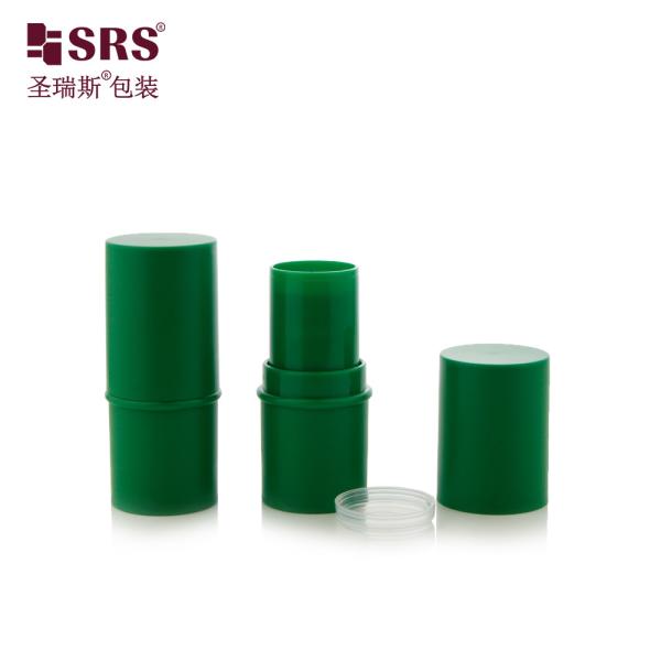 D051 6g Frosted Plastic ABS Material Round Shape Stick Container Tube Top Filling Lip Balm Bottle