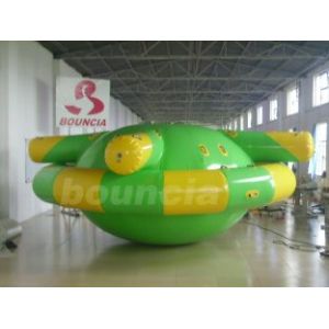 Double PVC Fabric Inflatable Saturn Rocker / Inflatable Floating Spinner