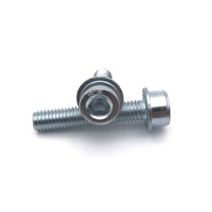 Class 8.8 Zinc Plated Socket Head Cap Screws , Flanged Socket Head Bolt