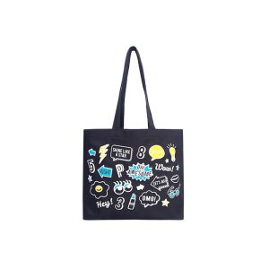 China 30cm*31cm*10cm Large Canvas Handbag Cotton Leather Handle Canvas Market Tote Bag on sale