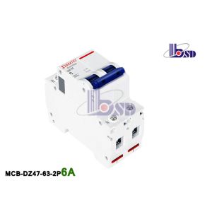 6Amp Double Pole Circuit Breaker / Plastic Small C Curve Circuit Breaker